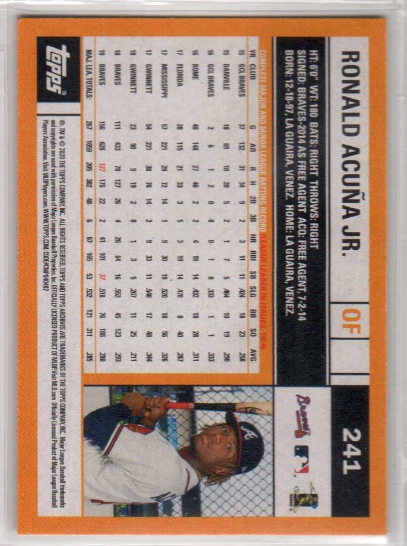 2020 Topps Archives #241 Ronald Acu/ña Jr